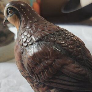 Bob White Bird by Lefton, handpainted in Japan in gorgeous browns, white & cream